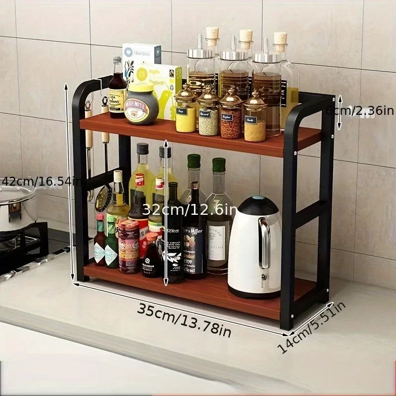 Two-Tier Kitchen Worktop Shelf