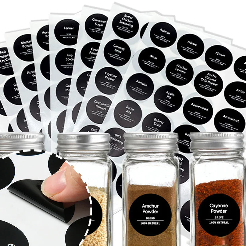Pre-Printed Spice Jar Labels