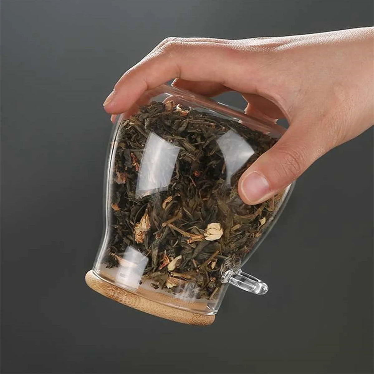 Glass Storage Jar with Lid and Spoon