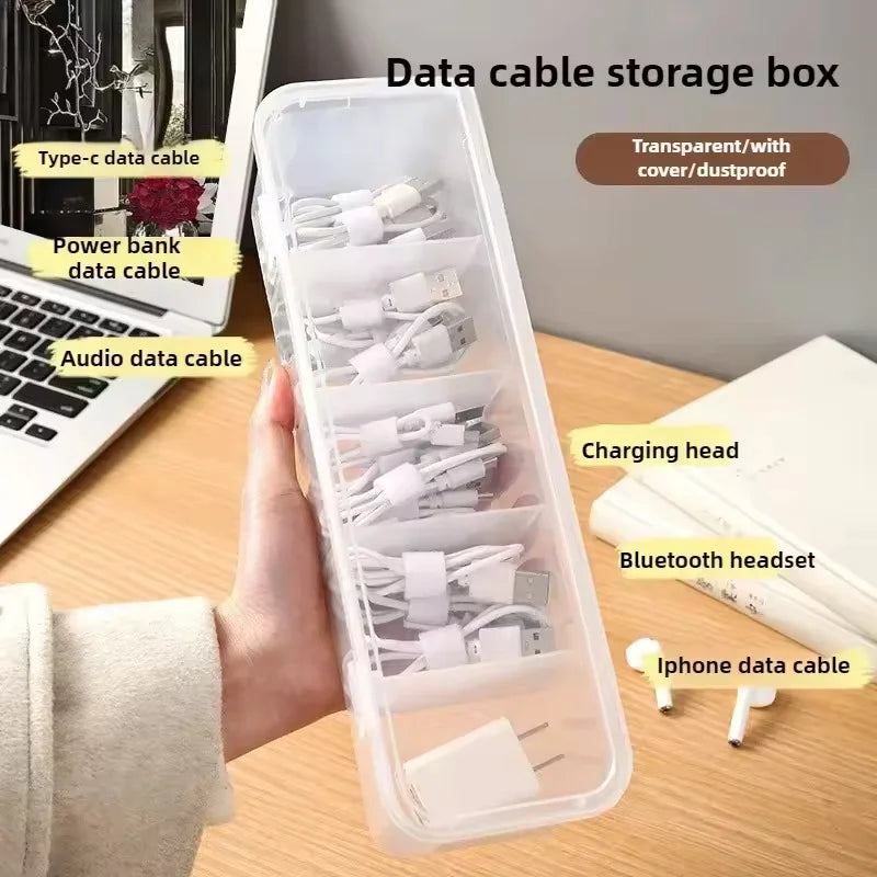 Cable Storage Box with Removable Dividers