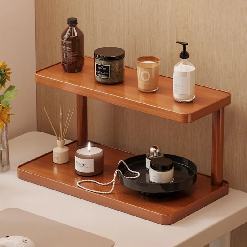2-Tier Wooden Shelf Riser