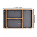 Wooden Desk Tray with Compartments
