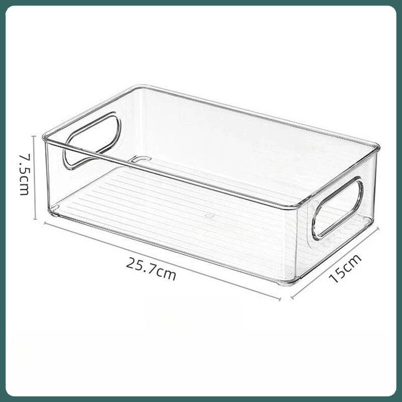 Stackable Clear Fridge Storage Boxes with Handles