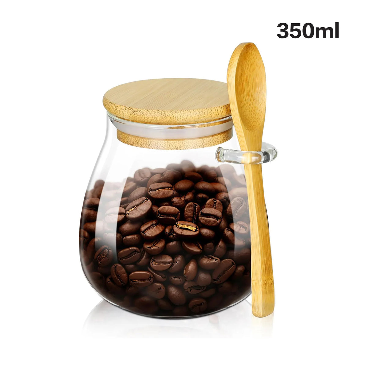 Glass Storage Jar with Lid and Spoon