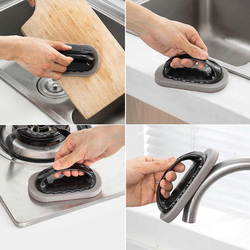 Abrasive Cleaning Sponge with Handle