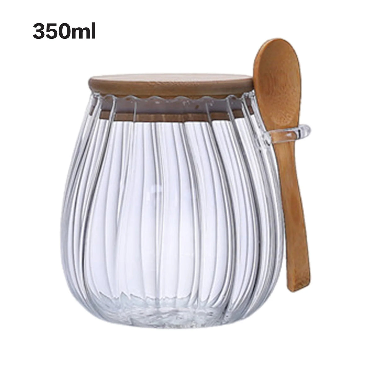 Glass Storage Jar with Lid and Spoon