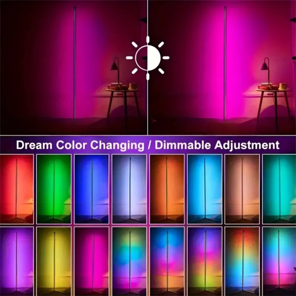 RGB Corner Floor Lamp with Remote Control