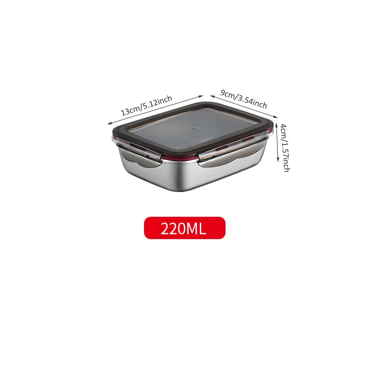 Stainless Steel Lunch Box with Clip-Lock Lid