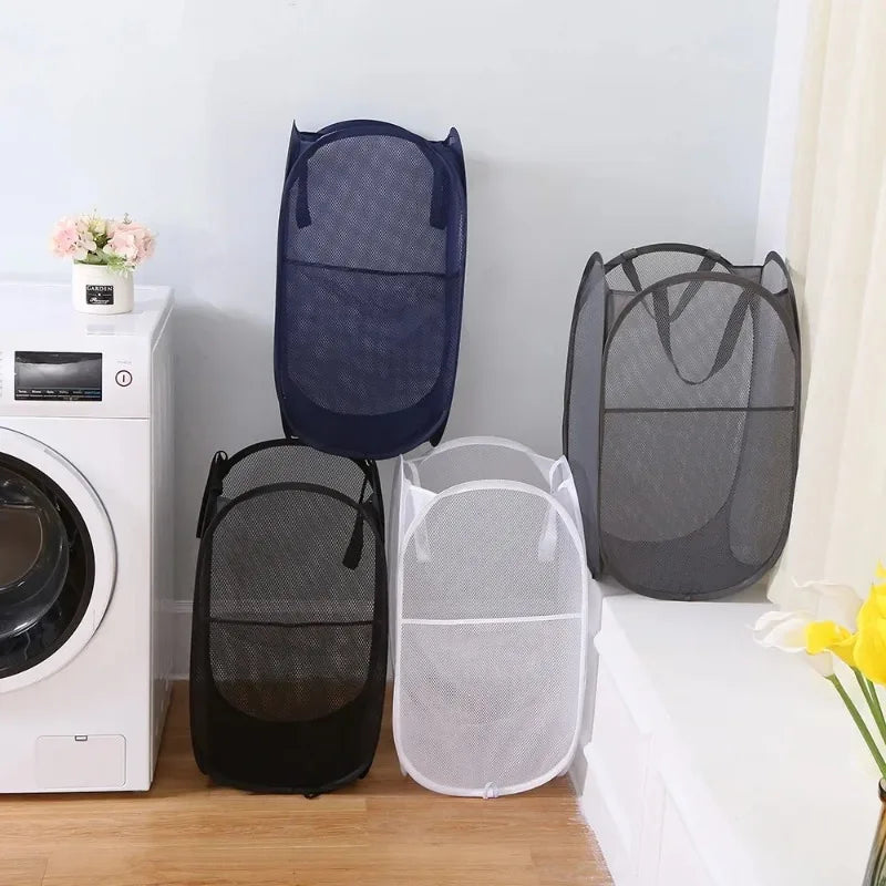 Foldable Mesh Laundry Basket