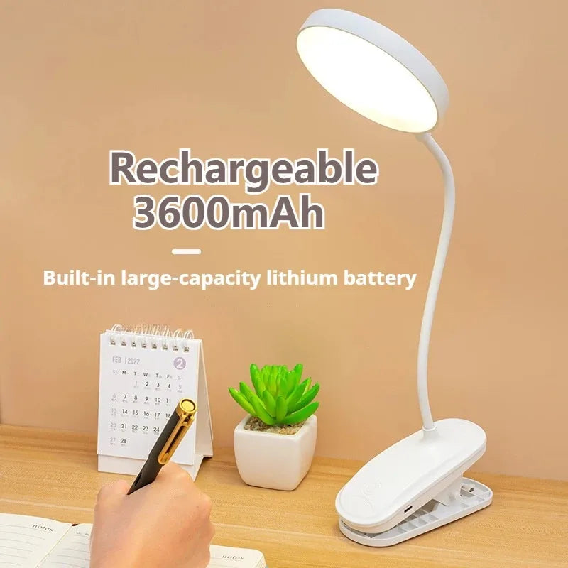 Rechargeable LED Clip-On Desk Lamp