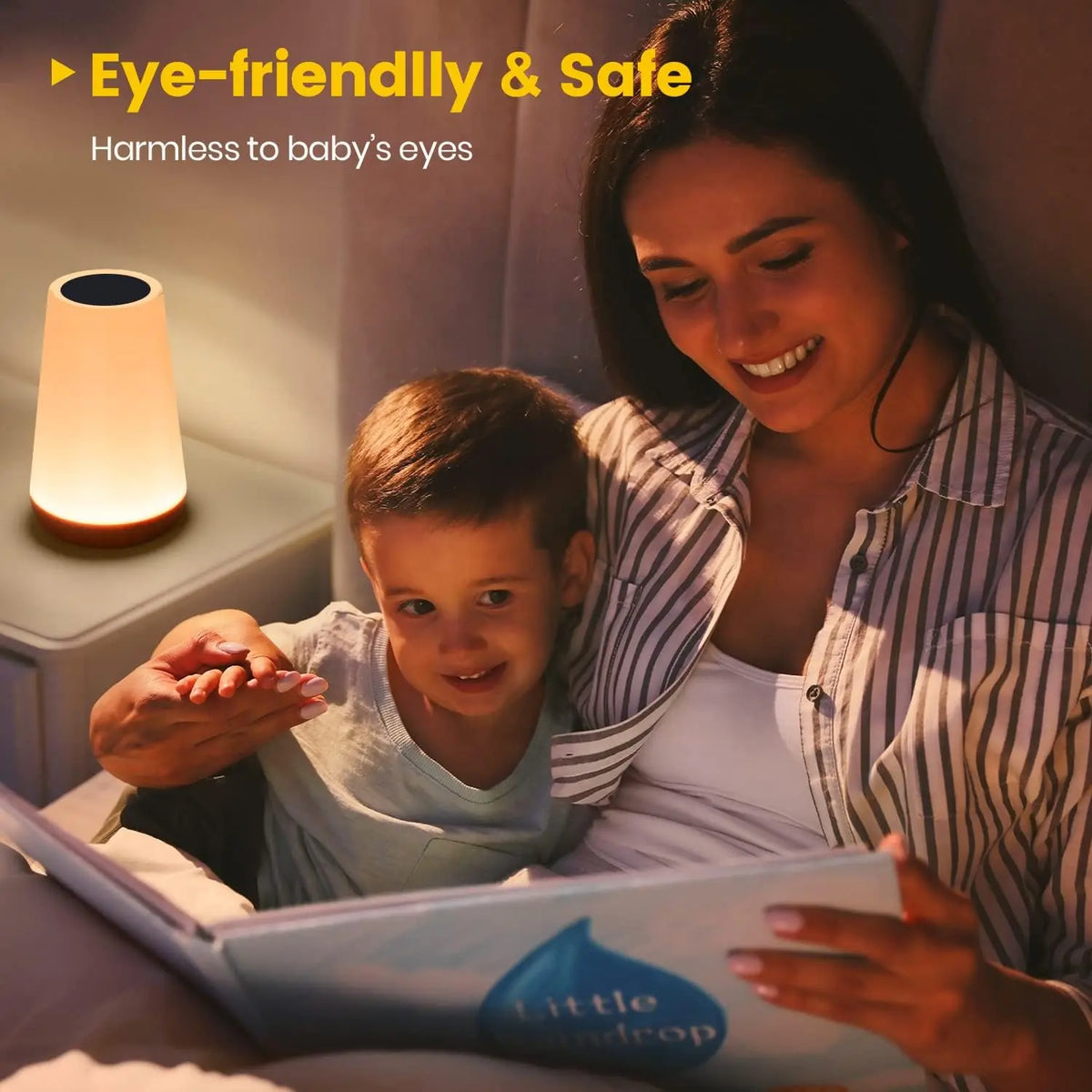 RGB Bedside Lamp with Touch and Remote Control