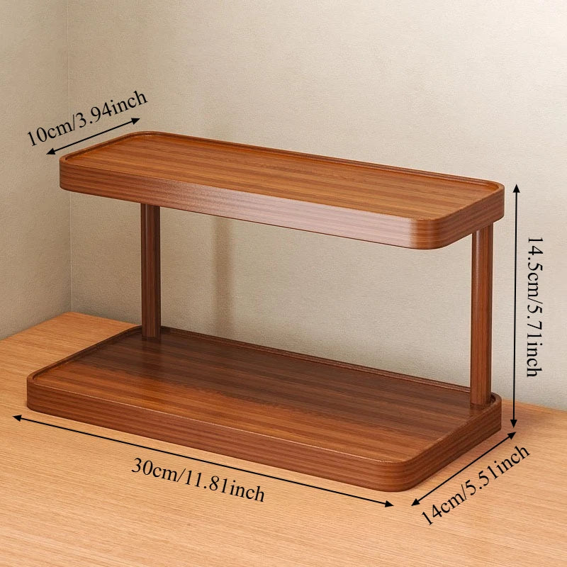 2-Tier Wooden Shelf Riser
