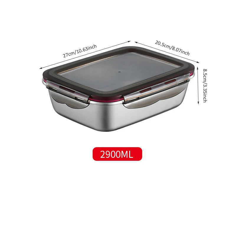 Stainless Steel Lunch Box with Clip-Lock Lid