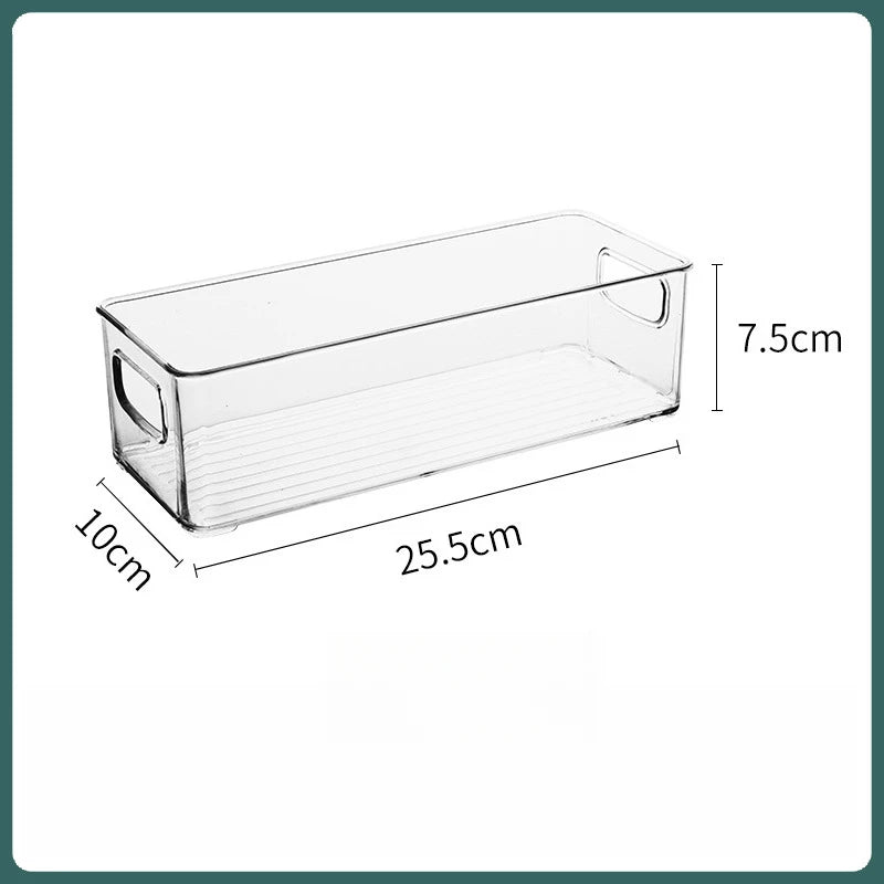 Stackable Clear Fridge Storage Boxes with Handles