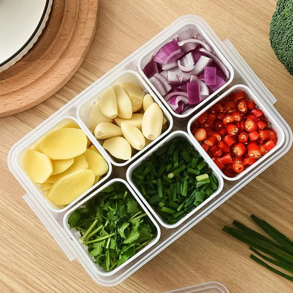 Fridge Storage Box with Removable Draining Baskets