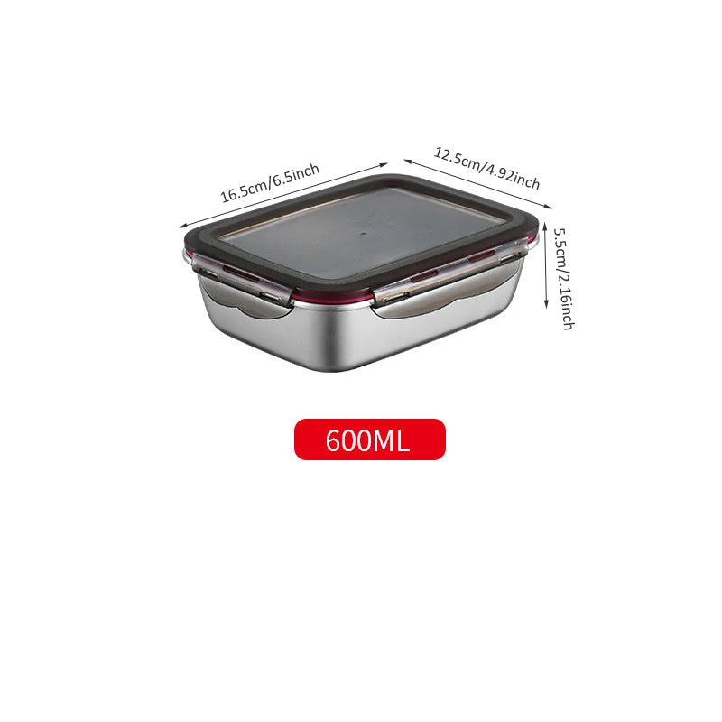 Stainless Steel Lunch Box with Clip-Lock Lid