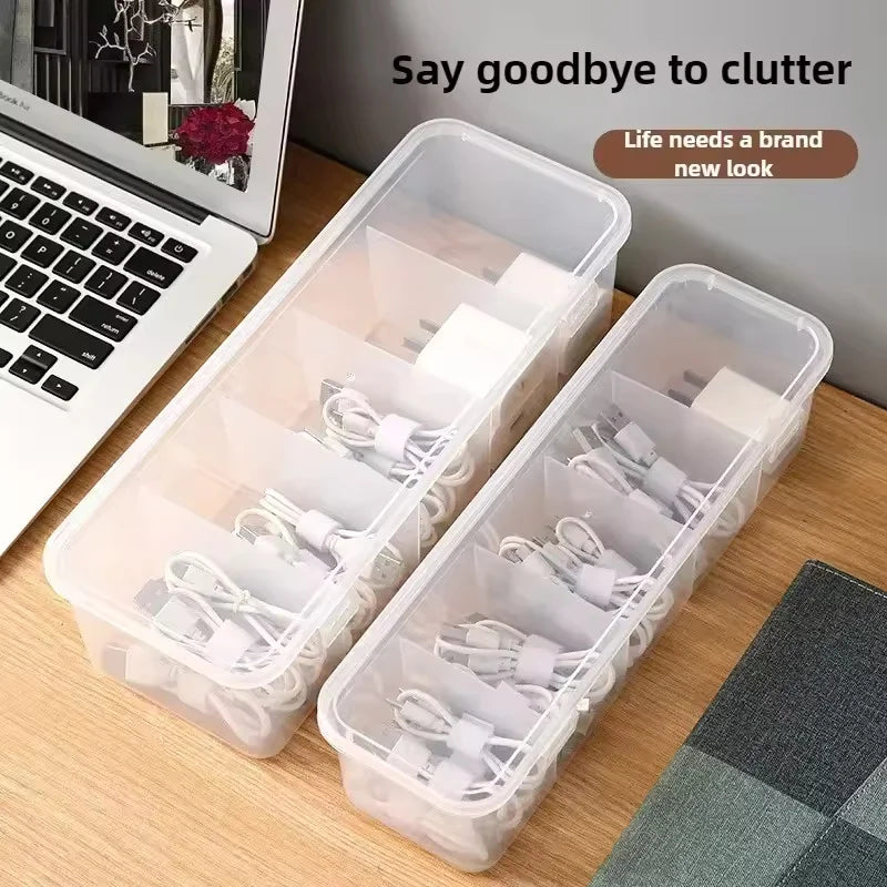 Cable Storage Box with Removable Dividers