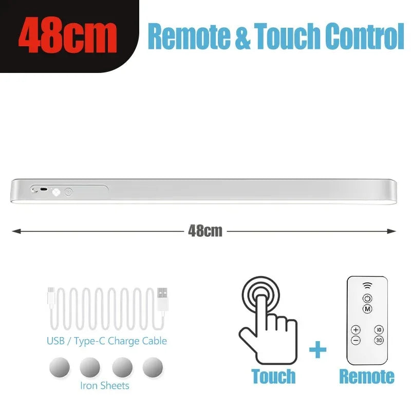 Rechargeable LED Light Bar with Touch and Remote Control